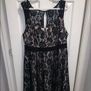 Black and Nude Lace Torrid Dress